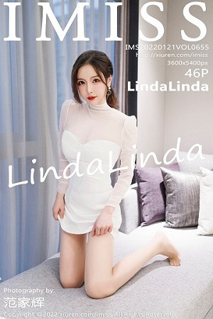 [IMISS爱蜜社]Vol.655_模特LindaLinda私房白色薄透连衣裙配肉丝裤袜秀丰满身材诱惑写真46P