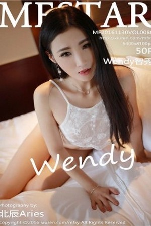 [MFStar模范学院]Vol.080_韩系美女Wendy智秀黑色情趣内衣秀白嫩肌肤妩媚迷人写真50P
