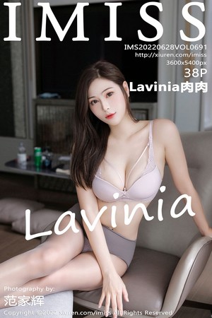[IMISS爱蜜社]Vol.691_女神Lavinia肉脱性感蓝色吊带裙露浅色内衣秀凹凸身材诱惑写真38P