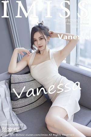 [IMISS爱蜜社]Vol.705_气质美女Vanessa脱白色连衣长裙露白色内衣配超薄肉丝诱惑写真78P