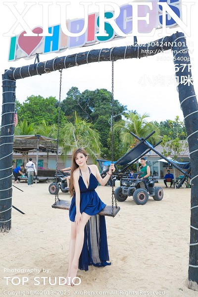 [XiuRen秀人网]No.10195_模特小肉肉咪性感蓝色连衣裙露白色情趣内衣秀凹凸身材诱惑写真67P