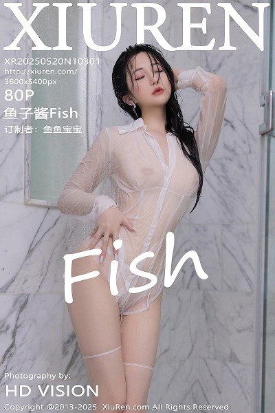 [XiuRen秀人网]No.10301_模特鱼子酱Fish性感轻透白T配白色丝袜秀婀娜身材迷人诱惑写真80P