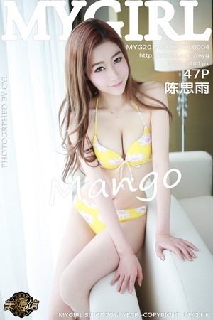 [MyGirl美媛馆]Vol.004_嫩模陈思雨Mango黑色透明情趣内衣豪乳凸点诱惑47P