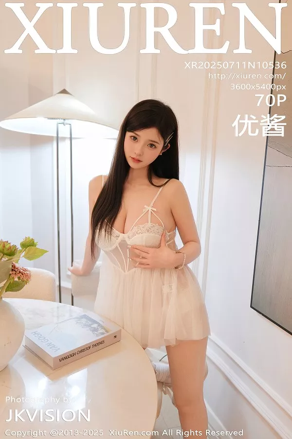 [XiuRen秀人网]No.10536_模特优酱私房性感白色薄纱吊带服饰半脱秀惹火身材撩人诱惑写真70P