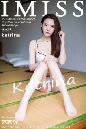 [IMISS爱蜜社]Vol.274_嫩模Katrina居家脱低胸蓝色毛衣秀性感内衣完美身材写真33P
