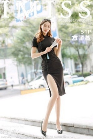[IMISS爱蜜社]Vol.495_嫩模方子萱私房脱古韵旗袍露性感蕾丝内衣完美诱惑写真51P