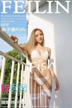 [FeiLin嗲囡囡]VOL.346_新人模特鱼子酱Fish私房性感白色内衣配蕾丝袜完美诱惑写真60P