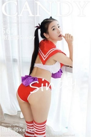 [Candy糖果画报]Vol.002_嫩模谢芷馨Sindy吊带牛仔短裤半裸上身秀诱人胴体诱惑写真56P