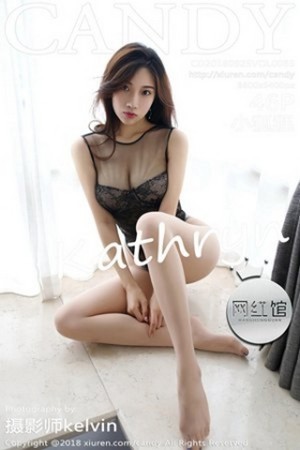 [Candy网红馆]Vol.065_嫩模小狐狸Kathryn黑色蕾丝情趣内衣配肉丝裤袜妩媚诱惑写真46P