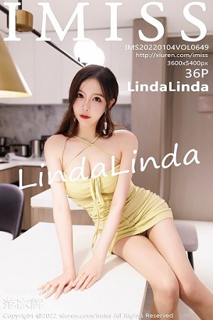 [IMISS爱蜜社]Vol.649_模特LindaLinda私房低胸连身裙半脱露蕾丝内衣丰满诱惑写真36P