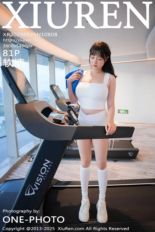 [XiuRen秀人网]No.10808_模特软情健身房场景性感白色运动服配白丝袜秀曼妙身姿诱惑写真81P
