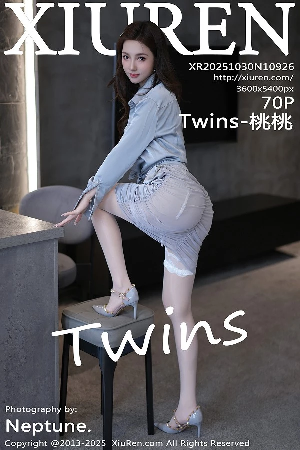 [XiuRen秀人网]No.10926_模特Twins-桃桃性感浅色连衣短裙配白丝吊袜秀曼妙身姿诱惑写真70P