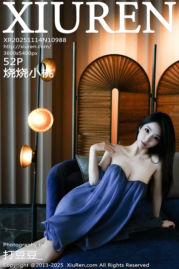 [XiuRen秀人网]No.10988_模特烧烧小桃蓝色连衣短裙+白色碎花连衣裙秀曼妙身材诱惑写真52P