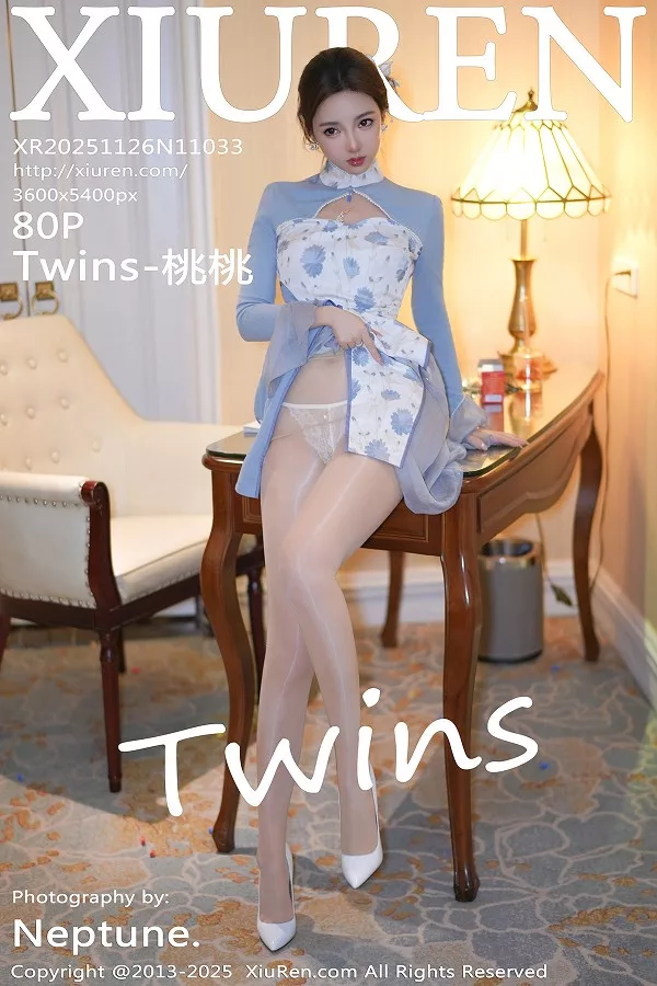 [XiuRen秀人网]No.11033_模特Twins-桃桃性感蓝色连衣裙露白色内衣秀曼妙身姿诱惑写真80P