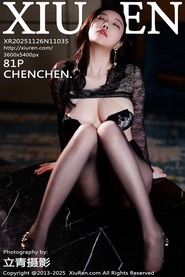 [XiuRen秀人网]No.11035_女神CHENCHEN.性感黑色情趣内衣配超薄黑丝秀丰腴身材诱惑写真81P