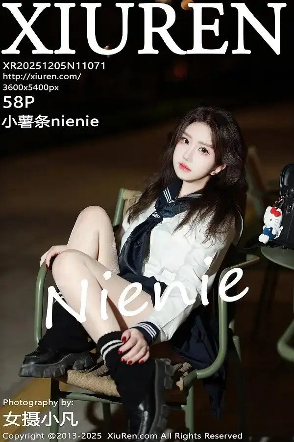 [XiuRen秀人网]No.11071_模特小薯条nienie性感白T配黑色短裙露超薄黑丝秀美腿诱惑写真58P