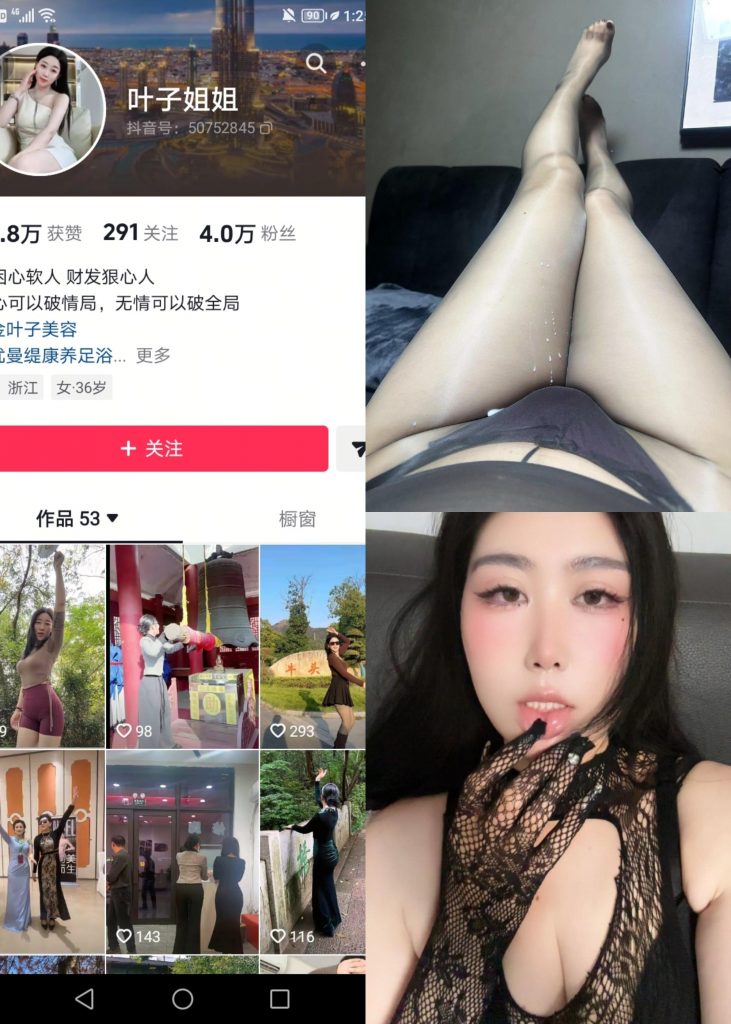 图片[1]-【抖音反差】叶子姐姐-蟒纹渔网袜[12P2V]-写真栈