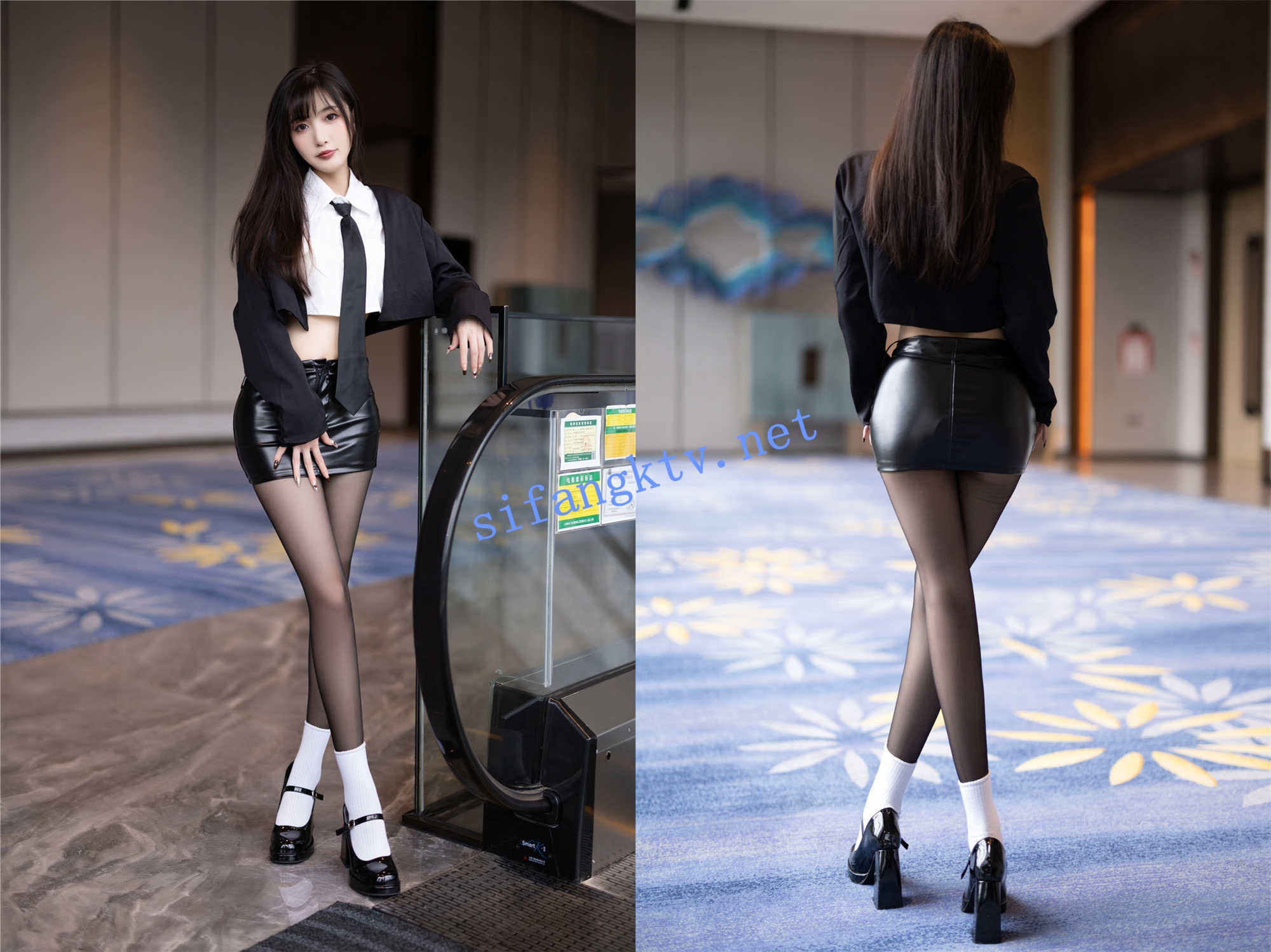 【永久专享】秀人网 林星阑性感大美女 黑丝皮裙 被摄影师揉穴挠脚